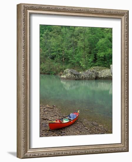 Canoe by the Big Piney River, Arkansas-Gayle Harper-Framed Photographic Print