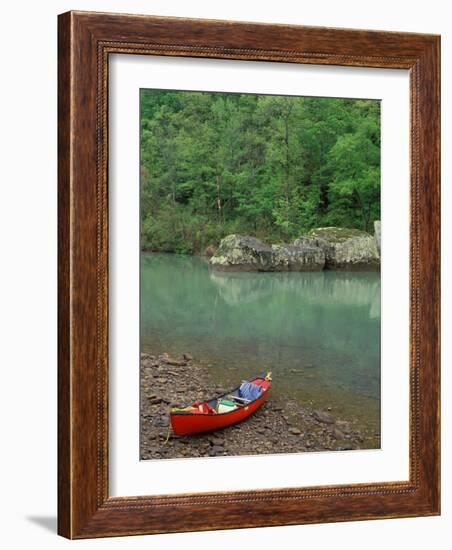 Canoe by the Big Piney River, Arkansas-Gayle Harper-Framed Photographic Print