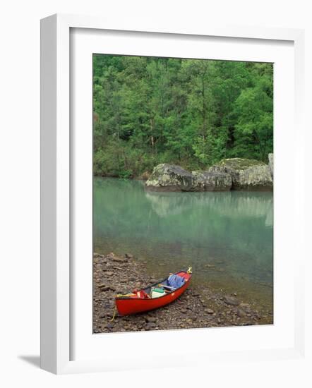 Canoe by the Big Piney River, Arkansas-Gayle Harper-Framed Photographic Print