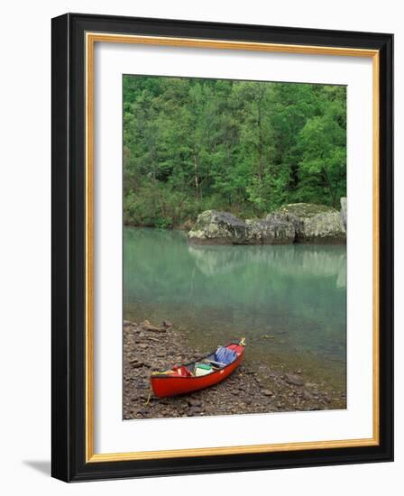 Canoe by the Big Piney River, Arkansas-Gayle Harper-Framed Photographic Print