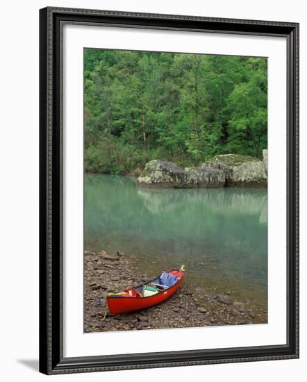 Canoe by the Big Piney River, Arkansas-Gayle Harper-Framed Photographic Print