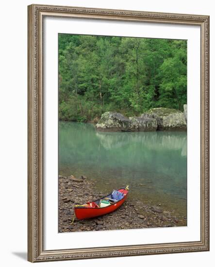 Canoe by the Big Piney River, Arkansas-Gayle Harper-Framed Photographic Print