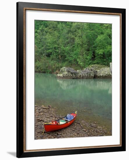 Canoe by the Big Piney River, Arkansas-Gayle Harper-Framed Photographic Print