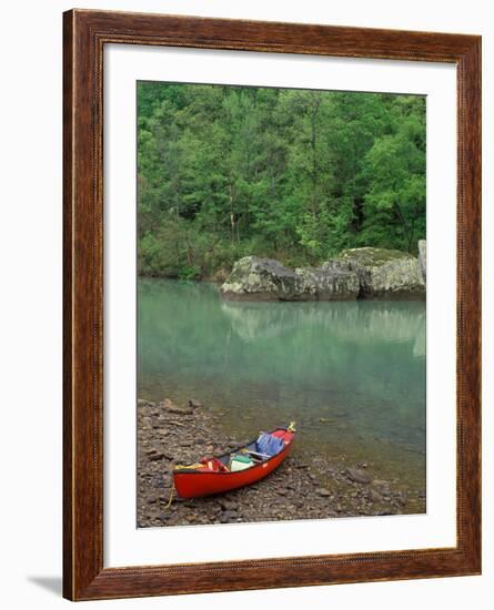 Canoe by the Big Piney River, Arkansas-Gayle Harper-Framed Photographic Print