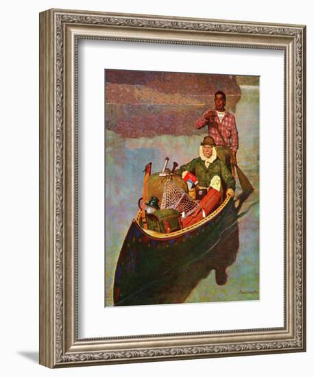 "Canoe Fishing Trip," July 12, 1947-Mead Schaeffer-Framed Giclee Print