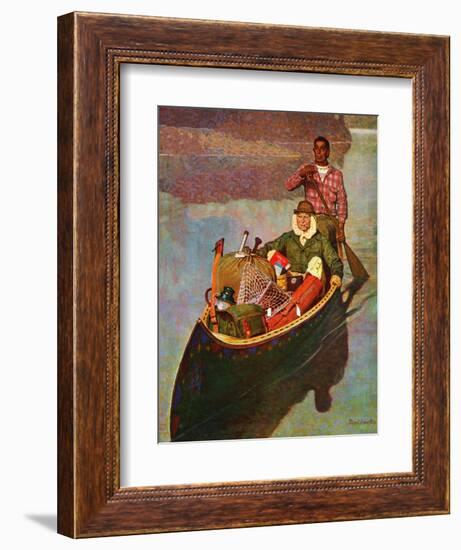 "Canoe Fishing Trip," July 12, 1947-Mead Schaeffer-Framed Giclee Print