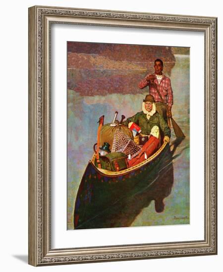 "Canoe Fishing Trip," July 12, 1947-Mead Schaeffer-Framed Giclee Print