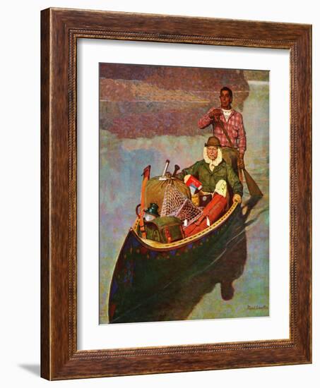 "Canoe Fishing Trip," July 12, 1947-Mead Schaeffer-Framed Giclee Print