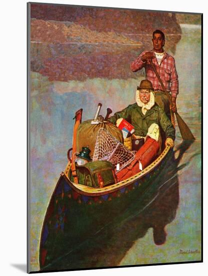 "Canoe Fishing Trip," July 12, 1947-Mead Schaeffer-Mounted Giclee Print