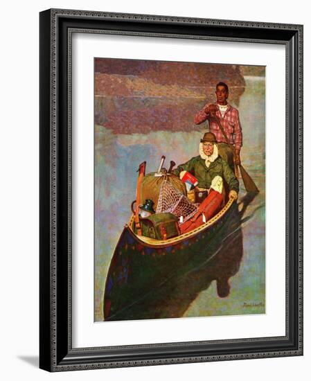 "Canoe Fishing Trip," July 12, 1947-Mead Schaeffer-Framed Giclee Print