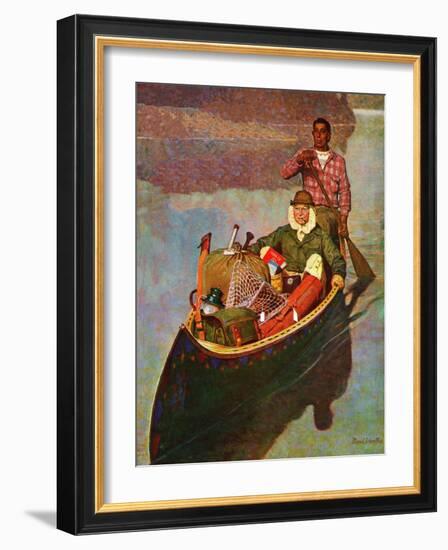 "Canoe Fishing Trip," July 12, 1947-Mead Schaeffer-Framed Giclee Print