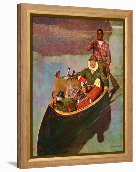 "Canoe Fishing Trip," July 12, 1947-Mead Schaeffer-Framed Premier Image Canvas