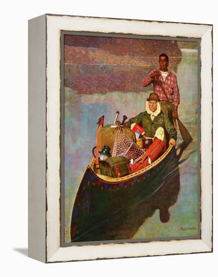 "Canoe Fishing Trip," July 12, 1947-Mead Schaeffer-Framed Premier Image Canvas