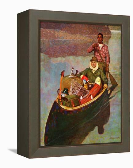 "Canoe Fishing Trip," July 12, 1947-Mead Schaeffer-Framed Premier Image Canvas