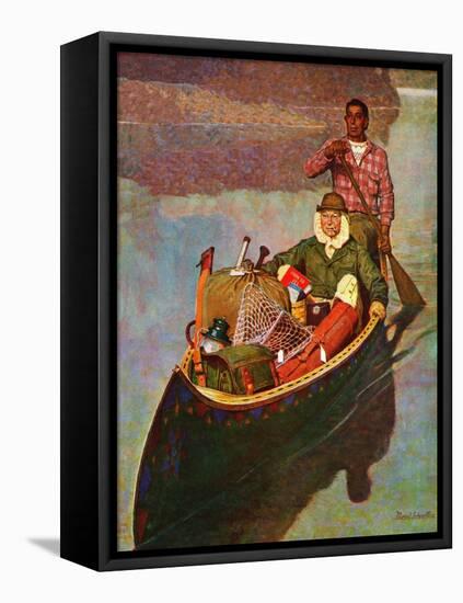 "Canoe Fishing Trip," July 12, 1947-Mead Schaeffer-Framed Premier Image Canvas