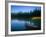 Canoe in Sparks Lake, Broken Top Mountain in Background, Cascade Mountains, Oregon, USA-Janis Miglavs-Framed Photographic Print