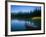 Canoe in Sparks Lake, Broken Top Mountain in Background, Cascade Mountains, Oregon, USA-Janis Miglavs-Framed Photographic Print