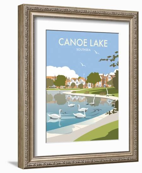 Canoe Lake Southsea - Dave Thompson Contemporary Travel Print-Dave Thompson-Framed Art Print