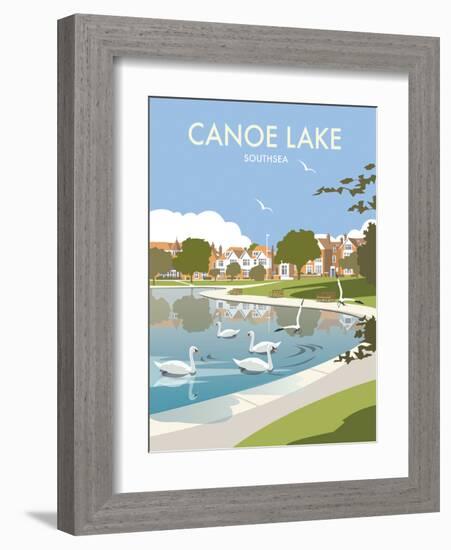 Canoe Lake Southsea - Dave Thompson Contemporary Travel Print-Dave Thompson-Framed Art Print