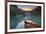 Canoe on Lake Louise at Sunrise-Miles Ertman-Framed Photographic Print