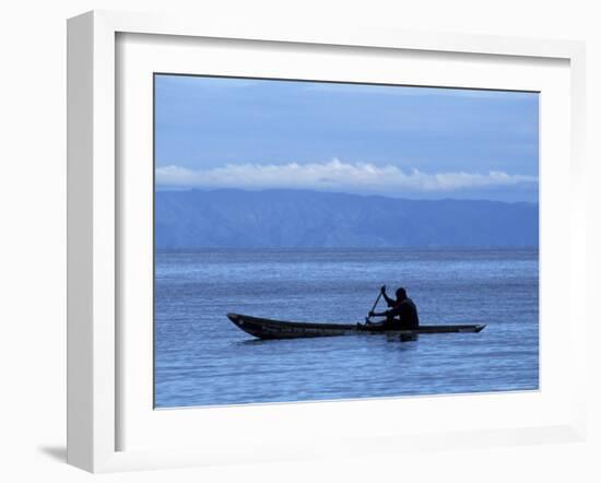 Canoe on Lake Tanganyika, Tanzania-Kristin Mosher-Framed Photographic Print