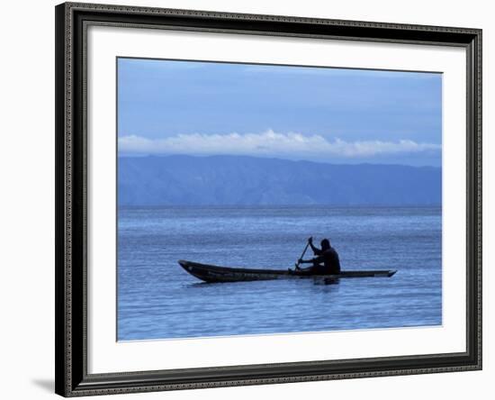 Canoe on Lake Tanganyika, Tanzania-Kristin Mosher-Framed Photographic Print