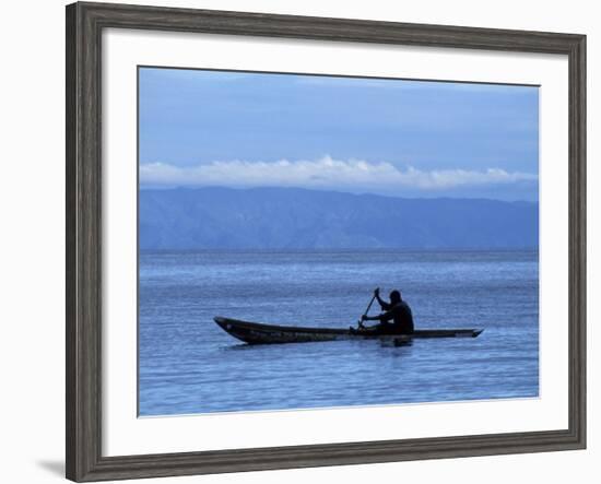 Canoe on Lake Tanganyika, Tanzania-Kristin Mosher-Framed Photographic Print