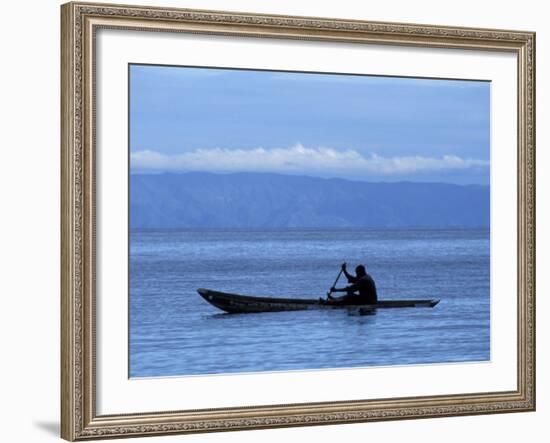 Canoe on Lake Tanganyika, Tanzania-Kristin Mosher-Framed Photographic Print