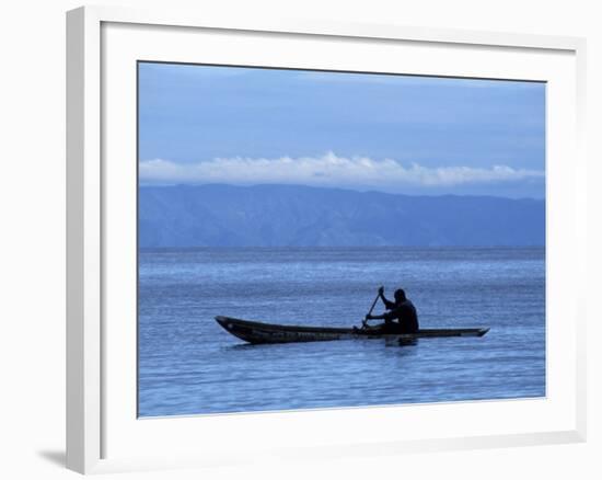 Canoe on Lake Tanganyika, Tanzania-Kristin Mosher-Framed Photographic Print