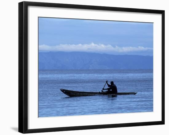 Canoe on Lake Tanganyika, Tanzania-Kristin Mosher-Framed Photographic Print