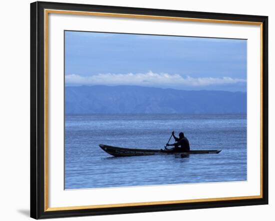 Canoe on Lake Tanganyika, Tanzania-Kristin Mosher-Framed Photographic Print