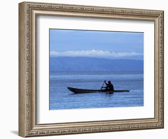 Canoe on Lake Tanganyika, Tanzania-Kristin Mosher-Framed Photographic Print