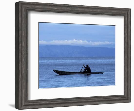 Canoe on Lake Tanganyika, Tanzania-Kristin Mosher-Framed Photographic Print