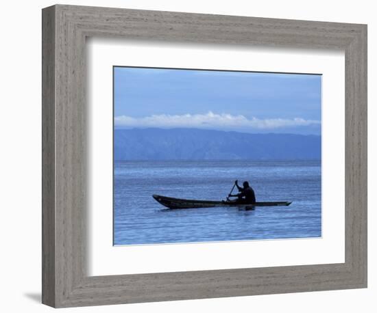 Canoe on Lake Tanganyika, Tanzania-Kristin Mosher-Framed Photographic Print