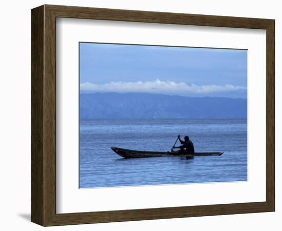 Canoe on Lake Tanganyika, Tanzania-Kristin Mosher-Framed Photographic Print