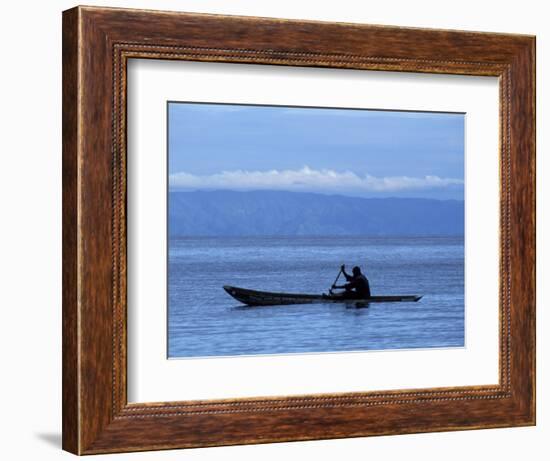 Canoe on Lake Tanganyika, Tanzania-Kristin Mosher-Framed Photographic Print