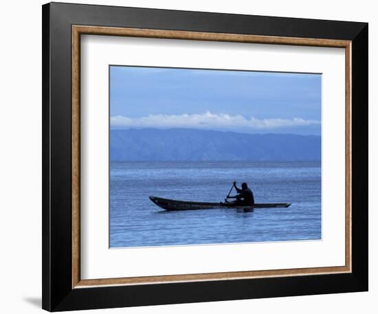 Canoe on Lake Tanganyika, Tanzania-Kristin Mosher-Framed Photographic Print