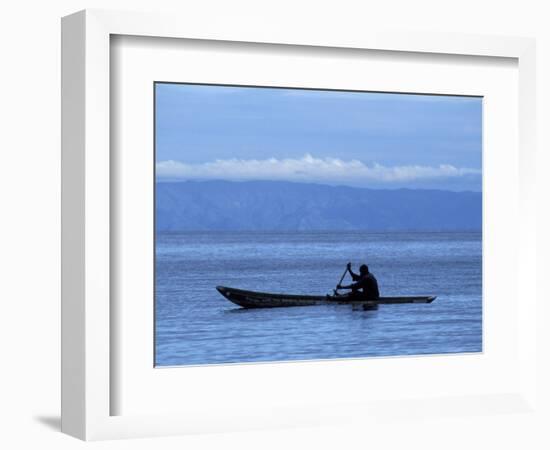 Canoe on Lake Tanganyika, Tanzania-Kristin Mosher-Framed Photographic Print