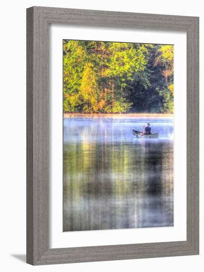 Canoe on the Lake Vertical-Robert Goldwitz-Framed Giclee Print