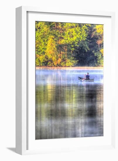 Canoe on the Lake Vertical-Robert Goldwitz-Framed Giclee Print