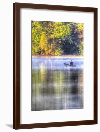 Canoe on the Lake Vertical-Robert Goldwitz-Framed Premium Giclee Print