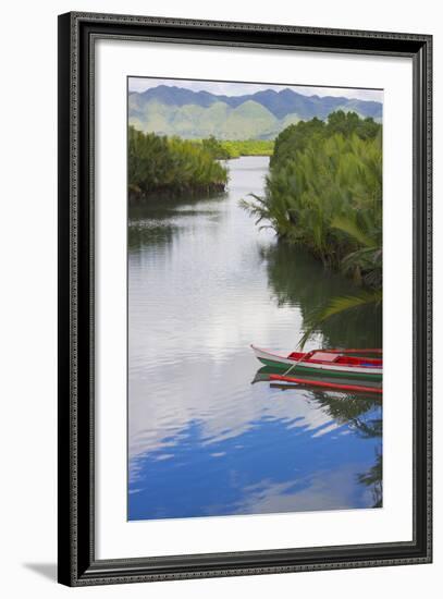 Canoe on the River, Bohol Island, Philippines-Keren Su-Framed Photographic Print