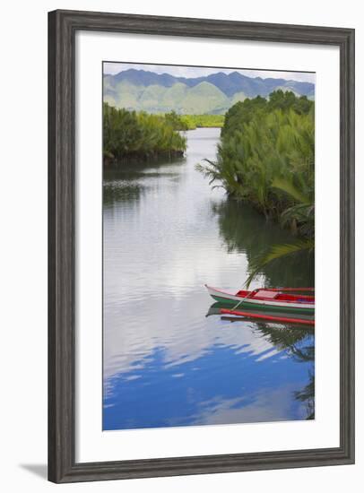 Canoe on the River, Bohol Island, Philippines-Keren Su-Framed Photographic Print