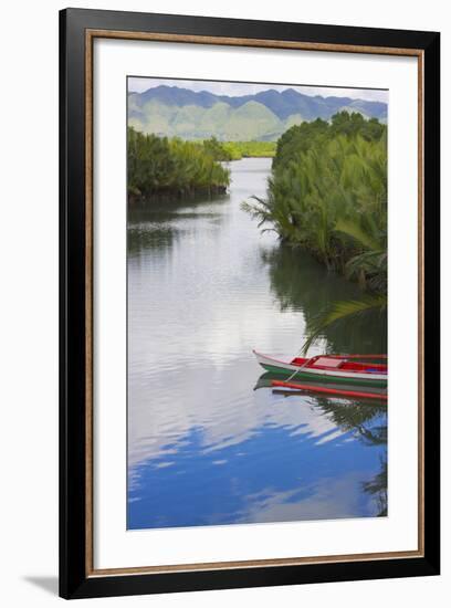 Canoe on the River, Bohol Island, Philippines-Keren Su-Framed Photographic Print