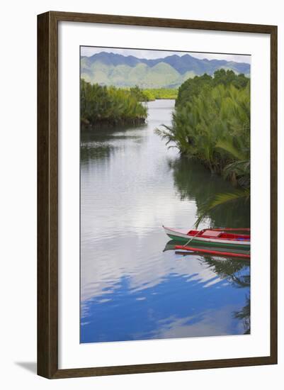 Canoe on the River, Bohol Island, Philippines-Keren Su-Framed Photographic Print