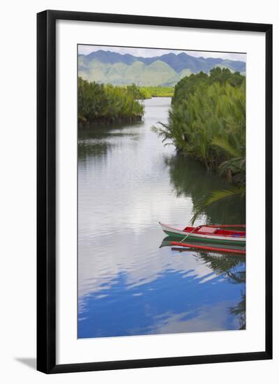 Canoe on the River, Bohol Island, Philippines-Keren Su-Framed Photographic Print