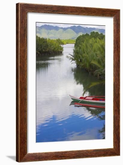 Canoe on the River, Bohol Island, Philippines-Keren Su-Framed Photographic Print