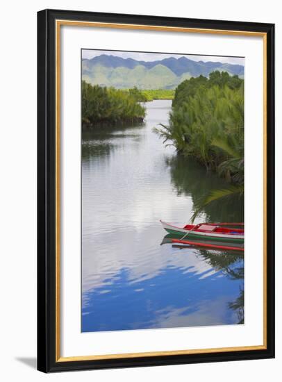 Canoe on the River, Bohol Island, Philippines-Keren Su-Framed Photographic Print