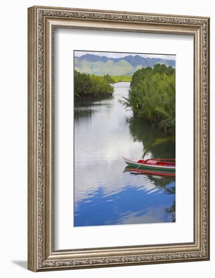 Canoe on the River, Bohol Island, Philippines-Keren Su-Framed Photographic Print