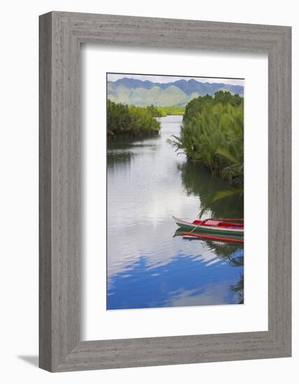 Canoe on the River, Bohol Island, Philippines-Keren Su-Framed Photographic Print